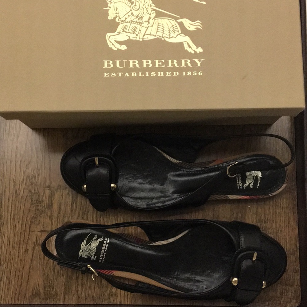 Burberry quilted flat slingbacks